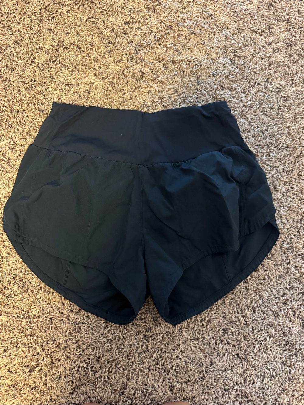 Black Women's Athletic Shorts with High Waist